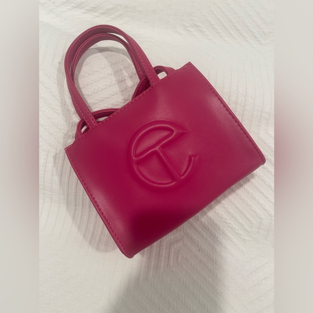 Pink mini Telfar bag